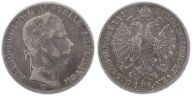 Franz Joseph I. 1848 - 1916
 Gulden 1858 V Venedig. 12,14g. Fr. 1450 f.ss