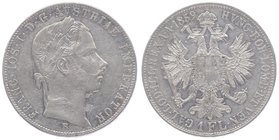 Franz Joseph I. 1848 - 1916
 Gulden 1859 B Kremnitz. 12,30g. Fr. 1452. Kratzer im Avers ss