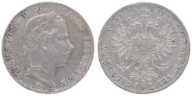Franz Joseph I. 1848 - 1916
 Gulden 1859 V Venedig. 12,26g. Fr. 1455 ss