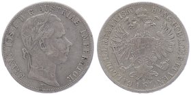 Franz Joseph I. 1848 - 1916
 Gulden 1860 V Venedig. 12,20g. Fr. 1459 f.ss