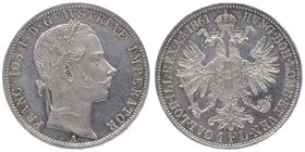 Franz Joseph I. 1848 - 1916
 Gulden 1861 A Wien. 12,34g. Fr. 1460 vz