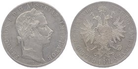 Franz Joseph I. 1848 - 1916
 Gulden 1862 B Kremnitz. 12,36g. Fr. 1465 vz