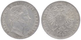 Franz Joseph I. 1848 - 1916
 Gulden 1863 E Karlsburg. 12,34g. Fr. 1470 ss/vz