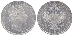 Franz Joseph I. 1848 - 1916
 Gulden 1864 A Wien. 12,34g. Fr. 1472 f.vz/vz