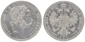 Franz Joseph I. 1848 - 1916
 Gulden 1869 A Wien. 12,36g. Fr. 1488 f.vz/vz