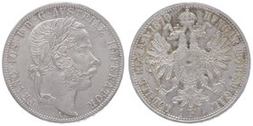Franz Joseph I. 1848 - 1916
 Gulden 1870 A Wien. 12,32g. Fr. 1489 ss