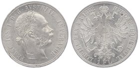 Franz Joseph I. 1848 - 1916
 Gulden 1882 Wien. 12,38g. Fr. 1502 vz
