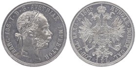 Franz Joseph I. 1848 - 1916
 Gulden 1885 Wien. 12,34g. Fr. 1505 vz