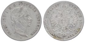 Franz Joseph I. 1848 - 1916
 1/4 Gulden 1857 A Wien. 5,38g. Fr. 1513 ss/ss+