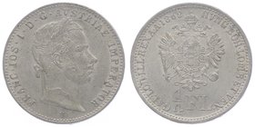 Franz Joseph I. 1848 - 1916
 1/4 Gulden 1862 V Venedig. 5,34g. Fr. 1540 ss/vz