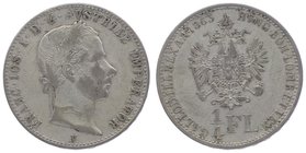 Franz Joseph I. 1848 - 1916
 1/4 Gulden 1863 V Venedig. 5,28g. Fr. 1542 f.ss/ss