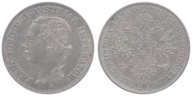 Franz Joseph I. 1848 - 1916
 20 Kreuzer 1852 A Linkskopf. Wien. 6,68g. Fr. 1557 ss/vz