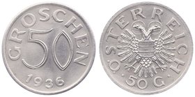 1. Republik 1918 - 1933 - 1938
 50 Groschen 1936 Wien vz