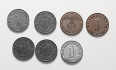 Österreich im 3. Reich 1938 - 1945
 Lot 7 Stück 1 Reipf. 1938,39,40,41,42,43,44 alle B Wien vz-stgl