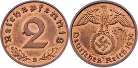 Österreich im 3. Reich 1938 - 1945
 2 Reichspfennig 1939 B Wien stgl