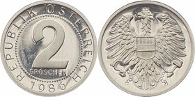 2. Republik 1945 - heute
 2 Groschen 1986 Wien PP