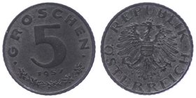 2. Republik 1945 - heute
 5 Groschen 1957 Wien stgl