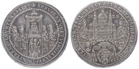 Salzburg - Erzbistum Paris Graf Lodron 1619 - 1653
 1/2 Taler 1628 Domweihe. Salzburg. 14,37g. HZ 1438. win. Kr. vz