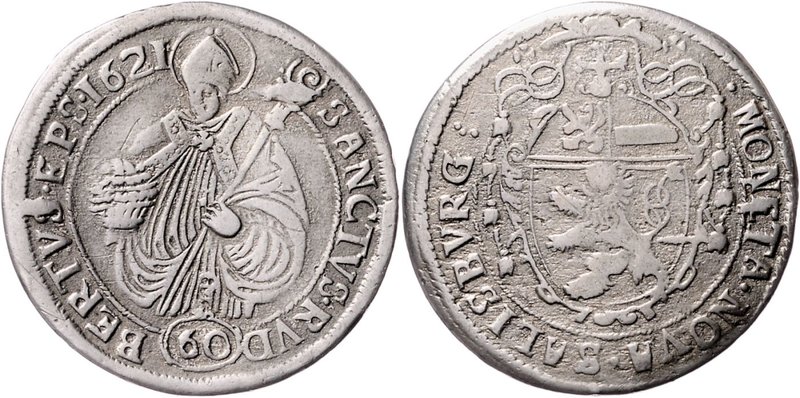 Salzburg - Erzbistum Paris Graf Lodron 1619 - 1653
 1/2 Kipper - Taler / 60 Kre...