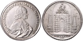Salzburg - Erzbistum Sigismund Christoph Graf Schrattenbach 1753 - 1771
 1/2 Taler / Schautaler 1767/69 Typ 2. Salzburg. 13,99g. HZ 2965 vz