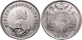 Salzburg - Erzbistum Sigismund Christoph Graf Schrattenbach 1753 - 1771
 Taler 1769 mit Randschrift. Salzburg. 28,00g. HZ 3015 ss/vz
