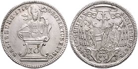 Salzburg - Erzbistum Sigismund Christoph Graf Schrattenbach 1753 - 1771
 10 Kreuzer 1758 Salzburg. 3,91g. HZ 3058 vz/stgl