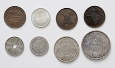 Ägypten
 Lot 8 Stück diverse Nominale, von 10 Para 1864 bis 25 Piastres 1970. ss-vz