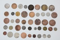 Deutschland vor 1871
Diverse Lot 43 Stück, ab ca. 1660, diverse Kleinmünzen in Cu und Ag. s - ss