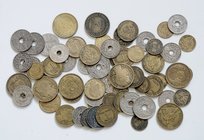 Frankreich
 Lot 65 Stück, ab ca. 1920, diverse Nominale von 5 centimes bis 2 Francs s - stgl