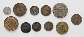 Frankreich
 Lot 11 Stück, ab 1799, vom Centime bis 50 Francs, z.B. Cinq Centimes AN 8 BB von 1799-1800, 20 Centime 1860 BB, usw. ss-vz