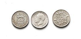 Großbritannien
 Lot 3 Stück Six Pence 1918, 1925, 1936 vz/stgl