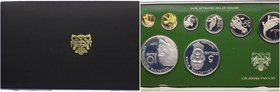 Guyana
 Münzsatz / Coin Set 8 Stück von 1 Cent bis 10 Dollar1978 in Original Etui (2 Stück in Ag), mit Zertifikat PP