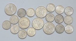 Niederlande
 Lot 20 Stück, ab 1955, 15x 1 Gulden und 5x 5 Gulden ss - stgl