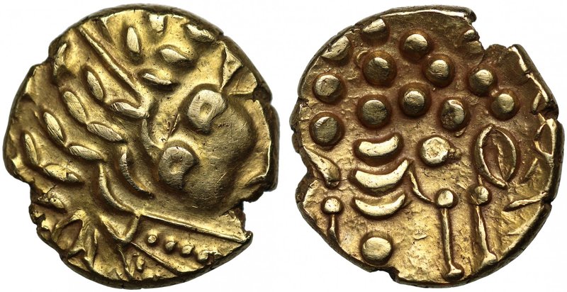 Catuvellauni and Trinovantes (c.80-50 B.C.), uninscribed gold Stater, Westerham ...