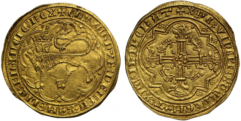The Second Finest Graded Gold Leopard D’Or of King Edward III
Edward III (1327-...