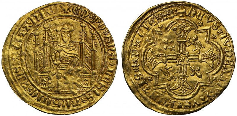 Edward the Black Prince (1362-72), gold Fort or Chaise d'Or, Bordeaux Mint (c. l...