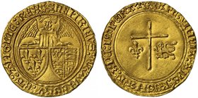 Extremely Rare Angelot D’Or of King Henry VI Struck at Rouen

Henry VI, King of England and France (1422-53), gold Angelot d'Or of 2/3 Salut, Rouen ...