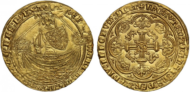 Edward III (1327-77), gold Noble of Six Shillings and Eight Pence, Tower Mint Lo...