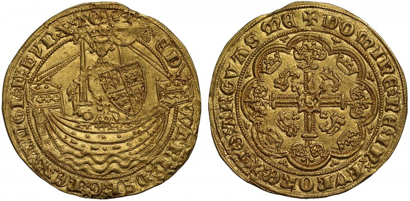Edward III (1327-77), gold Half-Noble of Three Shillings and Four Pence, Tower M...