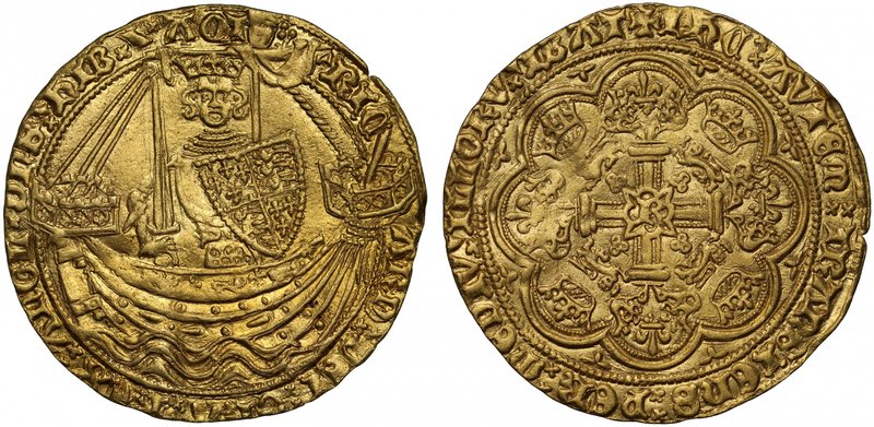 Richard II (1377-99), gold Noble of Six Shillings and Eight Pence, Tower Mint Lo...