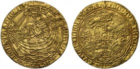 Rare York Mint Gold Noble of King Henry VI

Henry VI, first reign (1422-61), gold Noble of Six Shillings and Eight Pence, Annulet issue (1422-30), Y...