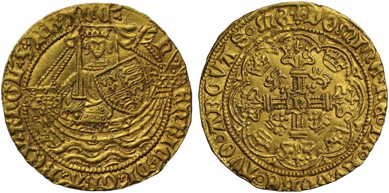 Henry VI, first reign (1422-61), gold Half Noble of Three Shillings and Four Pen...