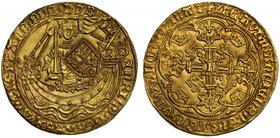 The Finest Graded Pinecone Mascle Issue Noble of King Henry VI

Henry VI, first reign (1422-61), gold Noble of Six Shillings and Eight Pence, Tower ...