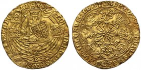 Scarce Bristol Mint Gold Ryal of King Edward IV

Edward IV, first reign (1461-70), gold "Rose" Ryal of Ten Shillings, light coinage (1465-70), Brist...