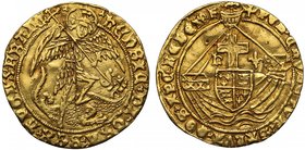 Rare Gold Angel From the reign of Henry VI Restored

Henry VI, restored (October 1470-April 1471), fine gold Angel of six shillings and eight pence,...