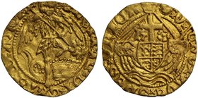 Extremely Rare First Type of Gold Half Angel of King Henry VII

Henry VII (1485-1509), gold Half Angel of Three Shillings and Four Pence, class I, S...