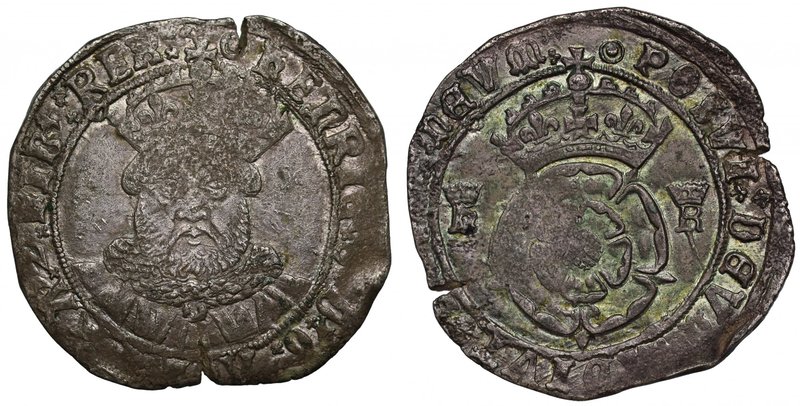 Henry VIII (1509-47), debased silver Testoon of Twelve Pence, Tower Mint, third ...