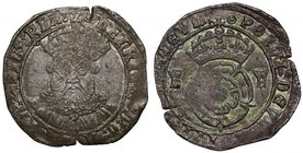 Henry VIII (1509-47), debased silver Testoon of Twelve Pence, Tower Mint, third coinage (1544-47), facing crowned bust of King in ruff, legend and bea...