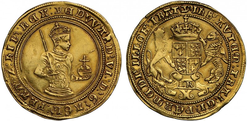 Edward VI (1547-53), gold Sovereign of Twenty Shillings, struck in 22 carat gold...