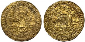 Magnificent Fine Gold Sovereign of Mary Tudor Dated 1553

Mary (1553-54), fine gold Sovereign of Thirty Shillings, 1553, full-length seated figure o...